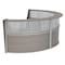 Linea Italia Curved Reception Desk 3 Units, Clear Panel, 143 inW x 71 inD, Ash ZUD317 - alternate 5